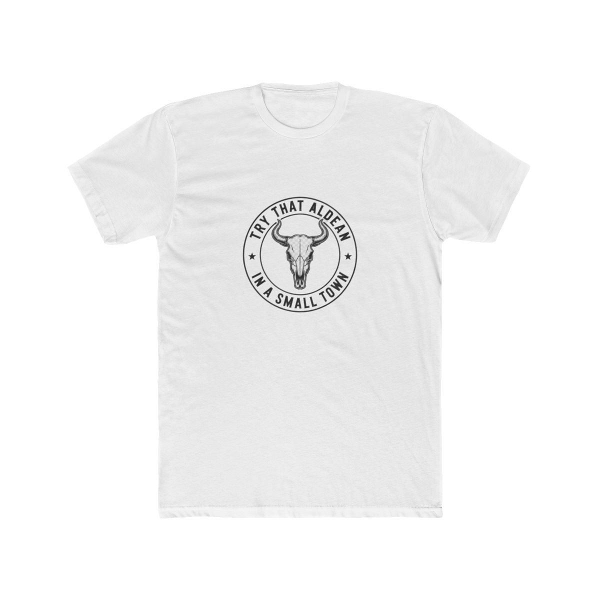 Try That Aldean In A Small Town Bull Skull T-Shirt - Official t-shirts merchandise